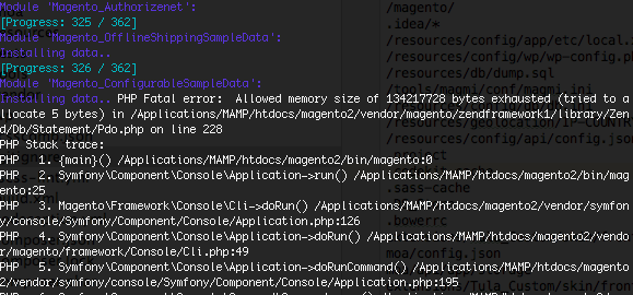 Allowed memory size exhausted
